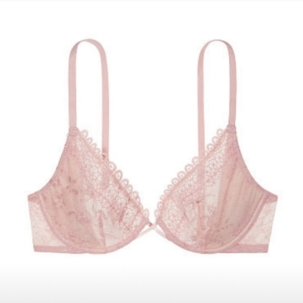 VS VERY SEXY PLUNGE UNLINED LACE BRA 34D - Picture 1 of 8
